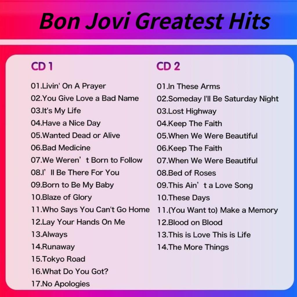 Bon Jovi Величайшие хиты Ultimate Collection Только CD Без потерь Высокое качество Классический рок Поп-музыка Аудио 2CD