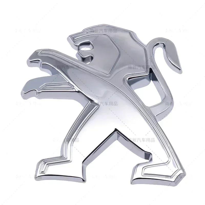 3D Lion Logo Car Rear Trunk Emblem Front Badge Metal Sticker for Peugeot 208 301 306 307 408 508 2008 3008 5008 107 108 206 207