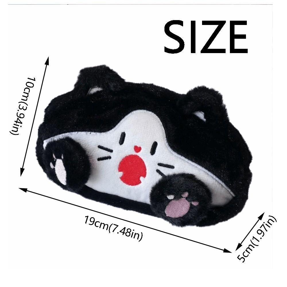 Смешная Кошка Мультяшная Пенал Каваи Большая Вместимость Сумка для Хранения Канцелярских Принадлежностей Милый Пушистый Кот С Принтом Пенал Для Учеников