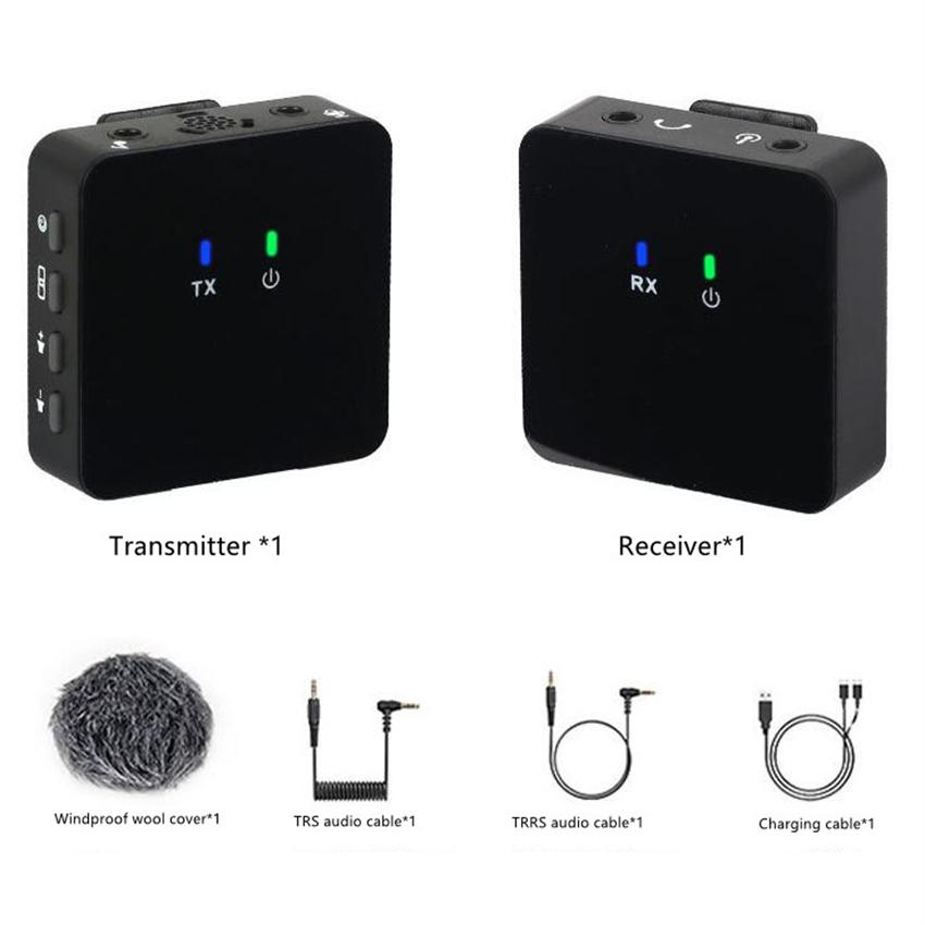 Беспроводной микрофон для записи микрофона для интервью в прямом эфире с шумоподавлением, петличный микрофон