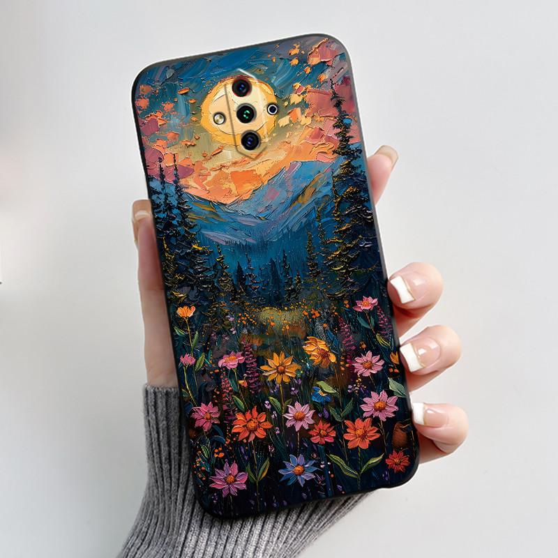 For ZTE Nubia Play 5G NX651J Case Cute Heart Rabbit Black Soft Silicone Shockproof Back Cover For Nubia RedMagic 5G Lite Casing