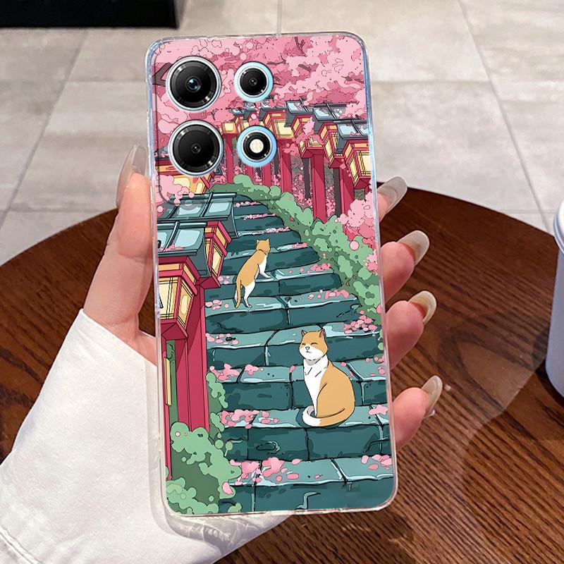 Чехол для Infinix Note 30 X6833B X6716B X6711 Note30 5G Милый прозрачный мягкий ТПУ чехол для телефона с мультяшным рисунком Для Infinix Note 30 Чехол