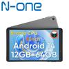 N-one 8 Inch 12GB RAM Android 14 Tablet Computer with Octa-core, Newest Tablet Support 5G WiFi