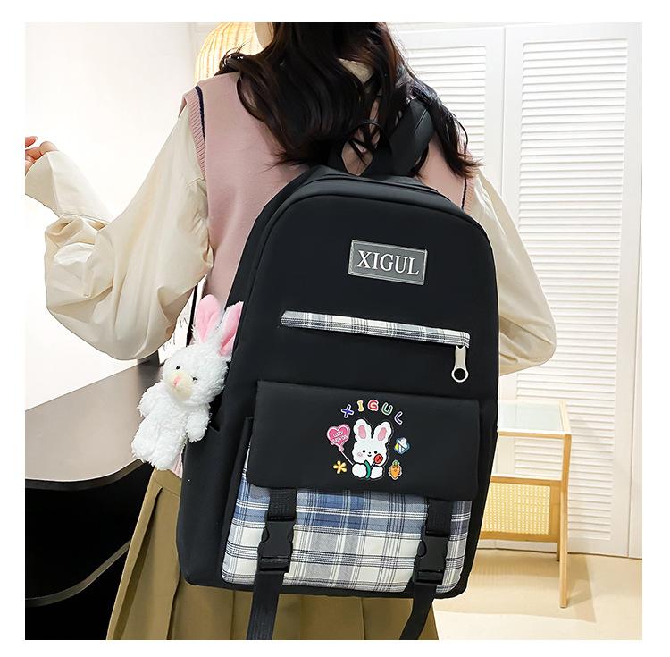 Студенческий школьный женский рюкзак большой емкости, многосекционный повседневный рюкзак