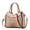 Taizhou Women's Shiny Crocodile Pattern Leather Handbag - Versatile and Textured Design