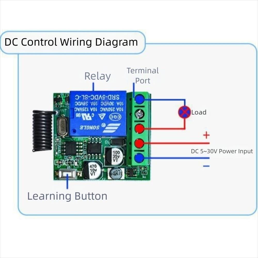 Широковольтный беспроводной RF433МГц запрашивающий код Реле DC 12В Электромагнитный замок Обустройство дома