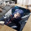 Konan Akatsuki Robe Flannel Pattern Square Carpet,Area Rug,Carpet Rug for Living Room Bedroom Sofa Playroom Decor,Non-slip Floor Mat