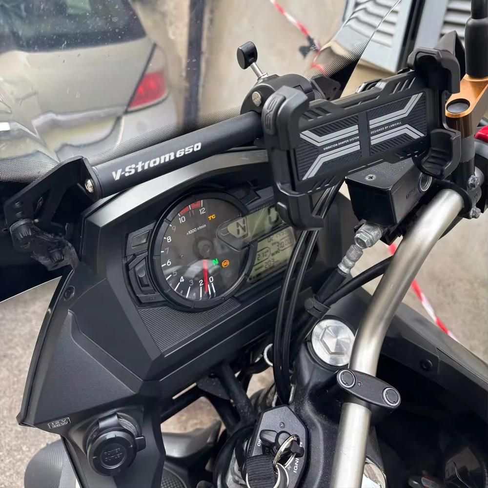 Крепление-держатель для телефона Vstrom DL650 Для V-Strom 650 Vstrom650 DL 650 2014-2025 2025 Навигация Ветровое стекло GPS Держатель телефона Алюминий
