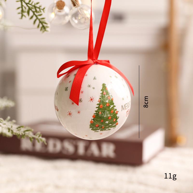 Foam Christmas Balls With Reindeer Snowflake And Santa For Holiday Decor Tree