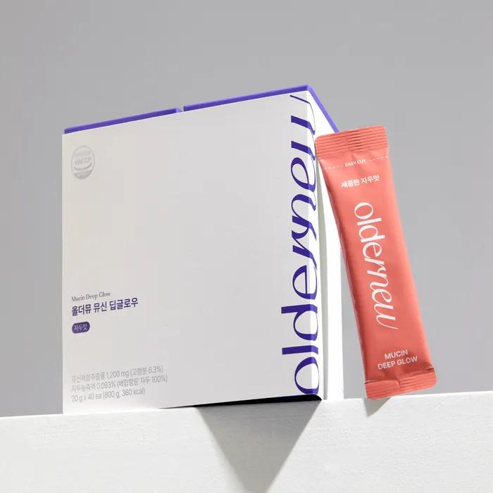 Все Miu Mucin Глубокое сияние Сливовый вкус 20 г x 40 пакетиков 4 коробки