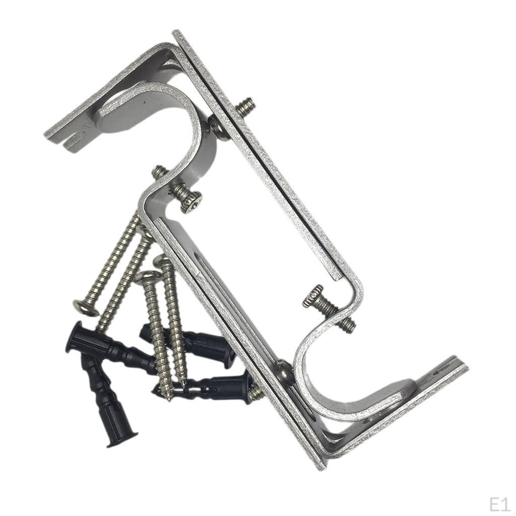 Прочный регулируемый металлический оконный карниз для штор, держатель кронштейна, подходящий для стержней диаметром 9,05 мм,