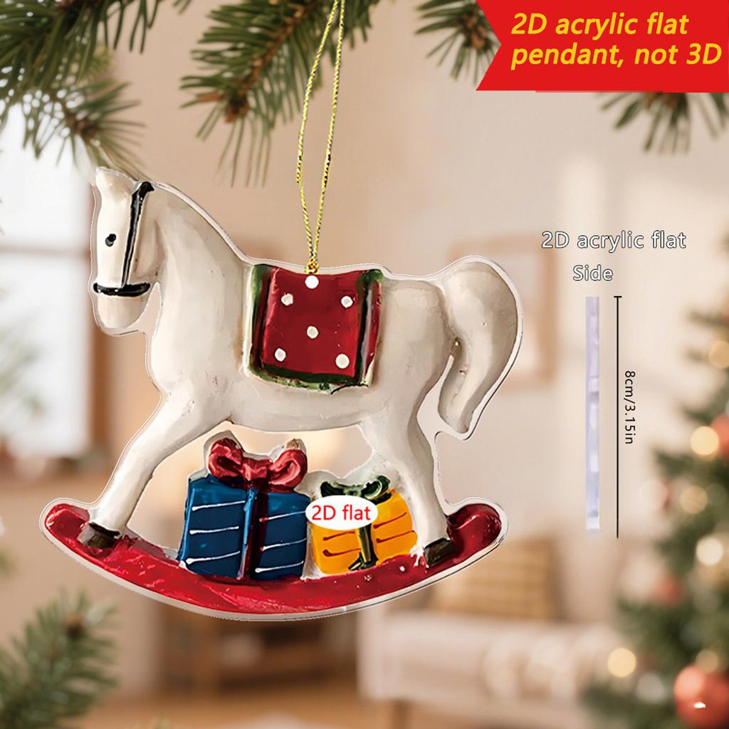 Рождественский креативный кулон Лось Носок Украшения Акриловые Плоские Украшения для дома на рождественскую елку