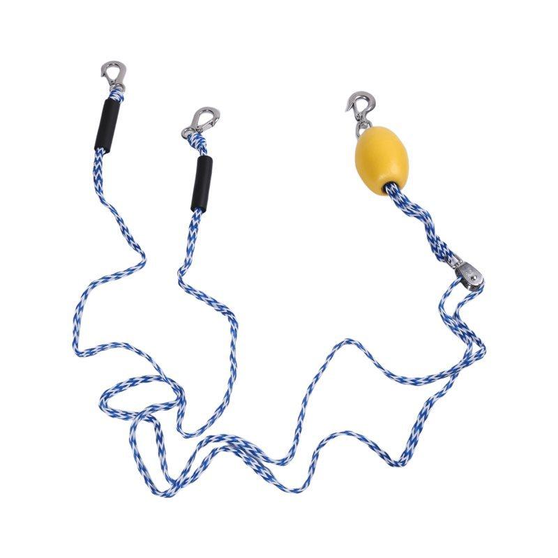 Upgraded-Boat Tow Harness Heavy Duty For Tubing,Self Centering Boat Tow Rope, Floating Tube Rope For Boats, Towable Tube