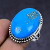 Turquoise Handmade 925 Sterling Silver Jewelry Ring Size 9 g5F12