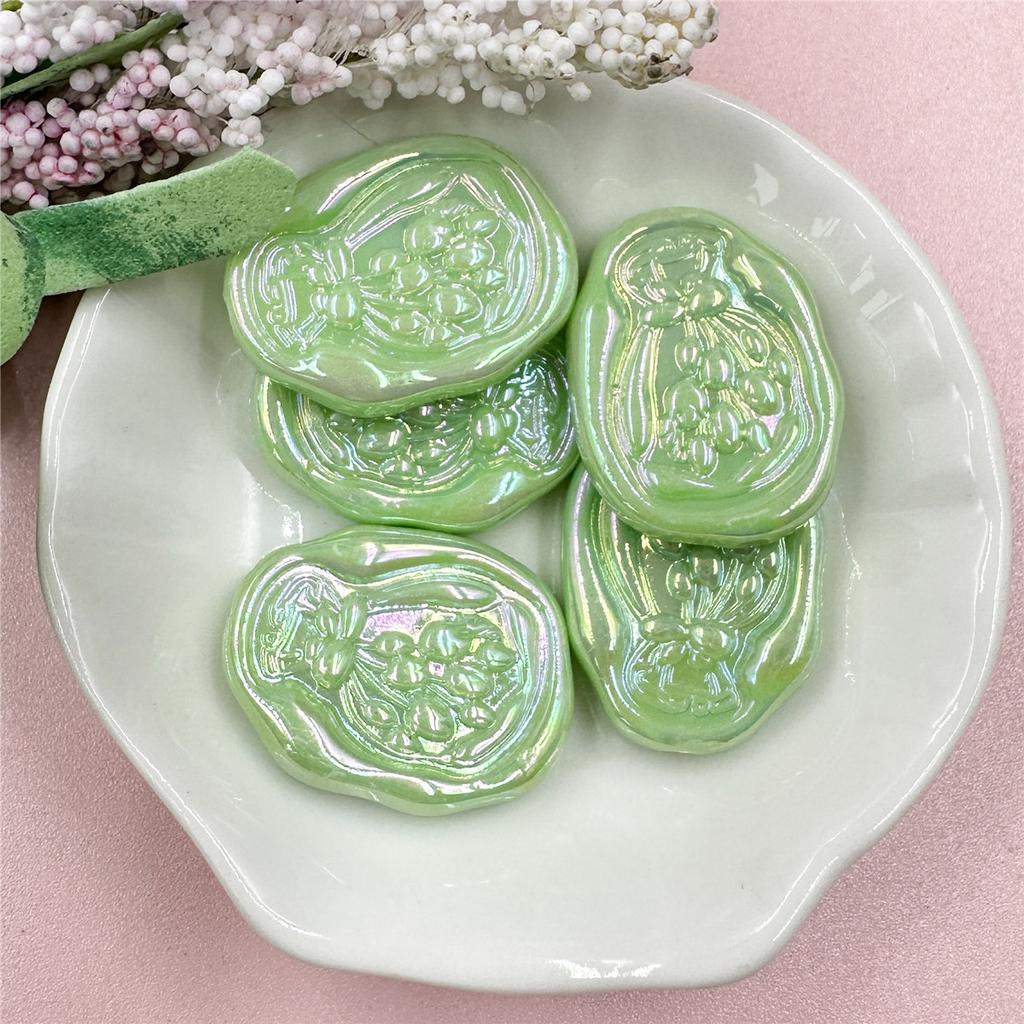 Hanmade Acrylic Geometry Handcrafted Beads Loose Spacer Handmade Bracelet Necklace DIY Tulip Flower For Jewelry Making 5pcs 21*27mm Beads