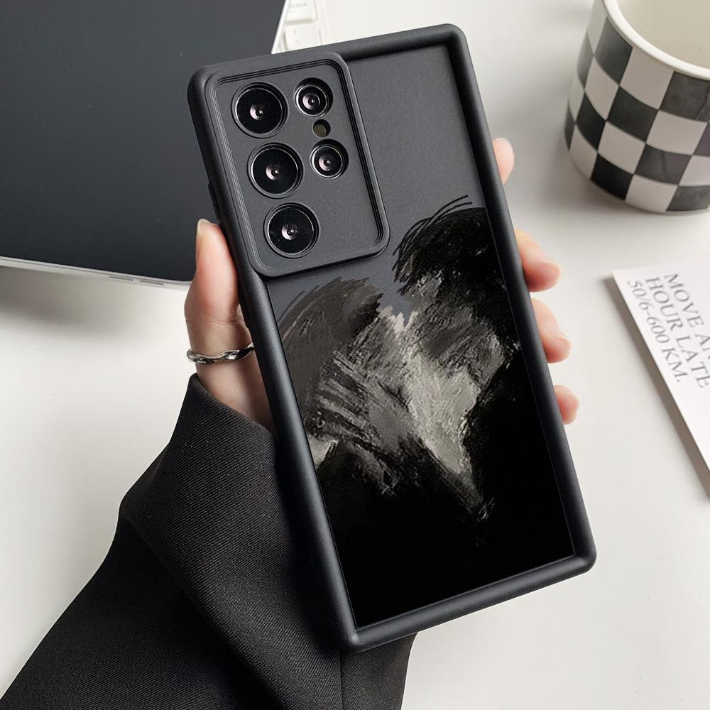 Эстетичный чехол для Samsung A55 5G S25 Ultra A54 A16 A15 A53 A35 A34 A14 A13 A06 A05 A05s A33 A25 S24 FE S23 Plus S22 Мягкий чехол