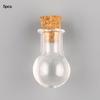 5 PCS Wishing Bottle Pendants Empty Corks Glass Hand-Blown Vial Necklace