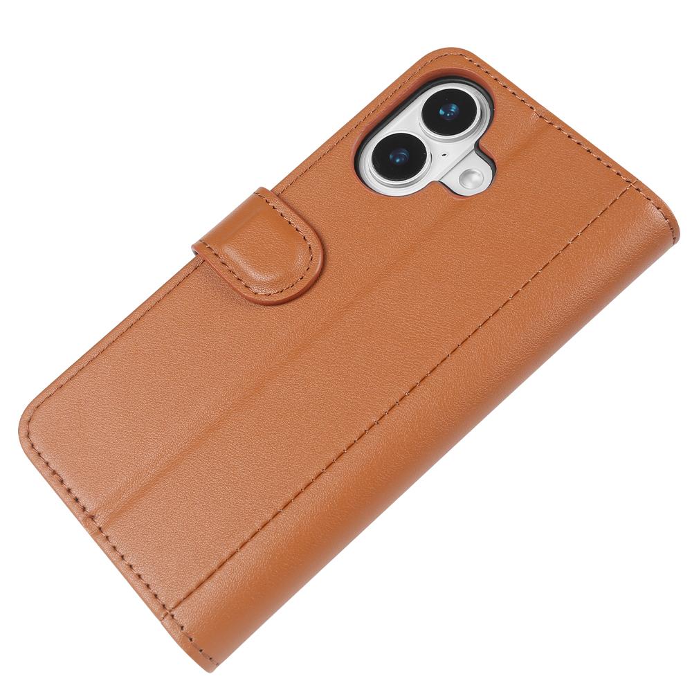 Для iPhone 16 Чехлы для телефона Натуральная спилковая кожа Кошелек Мобильная обложка Подставка