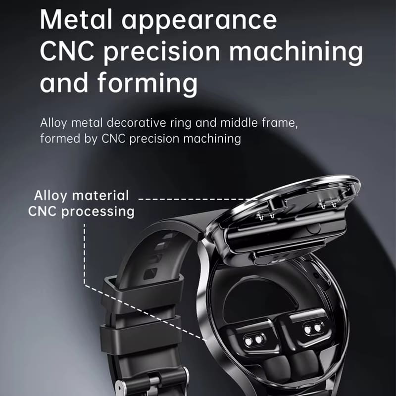 2025 New NFC Headset Smart Watch TWS Two In One Wireless Bluetooth Dual Headset Call Heart Rate Monitor Sports Music Smartwatch