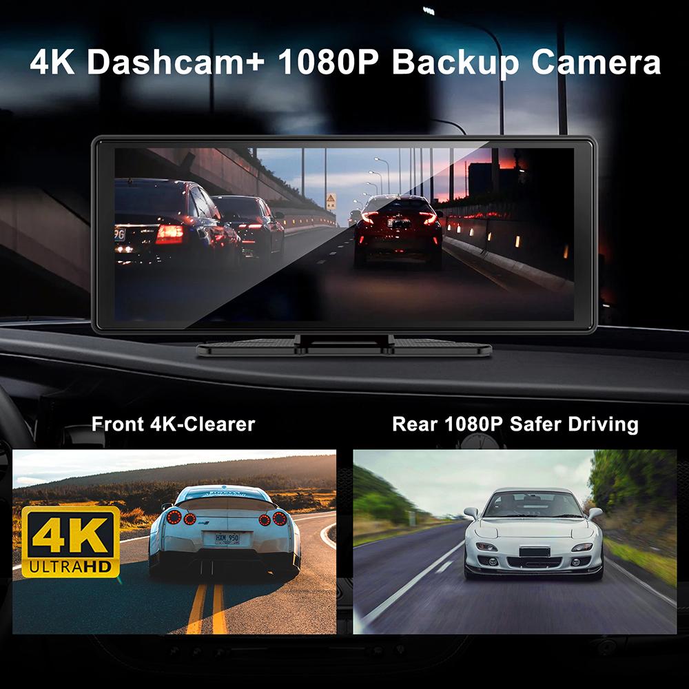 Универсальный Carplay Android Auto 10.26" MP5 IPS Экран Автомагнитола Mirrorlink BT FM Радио USB Аудиовыход Беспроводной Carplay Android