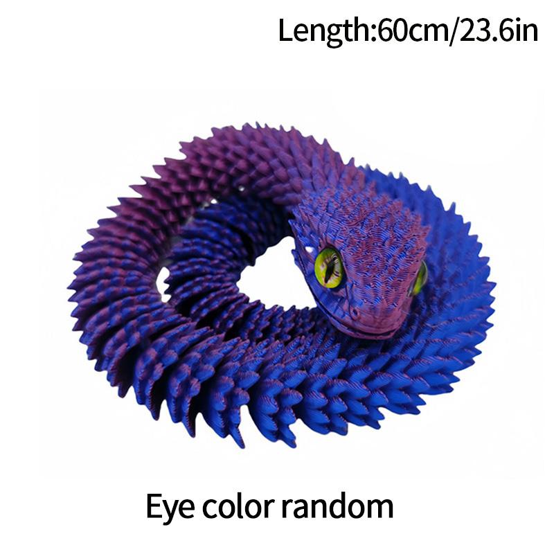 3D-печатный Змеиный Дракон 3D-печатные Фигурки Новогоднее Украшение Традиционное Настольное Украшение 3D-игрушки Подарки на Новый год 2025