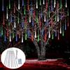 30см Светодиодные гирлянды Метеорный дождь на батарейках АА Светодиодные огни Уличная Рождественская декорация для дома, улицы, свадебной вечеринки