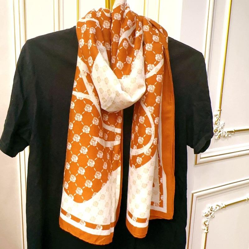 New Fashion Letter Polka Dot Printed Cotton and Linen Scarf Classic Autumn and Winter Warm Scarf Sunscreen Shawl