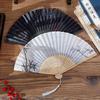 Traditional Chinese Decorative Fan Summer Essential Bamboos Frame Silk Screen Efficient Sun Protective Cultural Gift