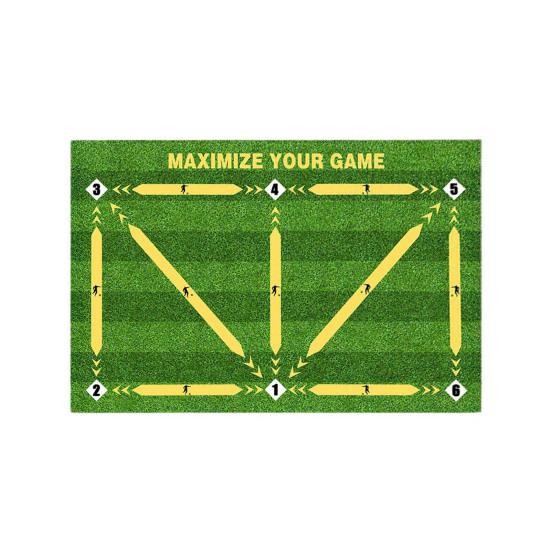 Футбольный коврик для тренировки шагов, нескользящий, с низким уровнем шума, коврик для системы тренировок футбола, коврик для тренировки ловкости шагов для тренировки дриблинга дома