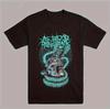 Comfortable casual breathable mens patterned Tshirt with Blood Runs Bla hat and black short sleeved shirt