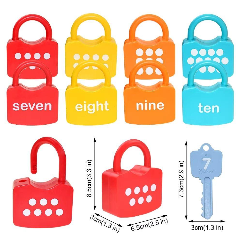 Number Matching Number Lock Key Toys Math Count Learning Number Toy For Toddler