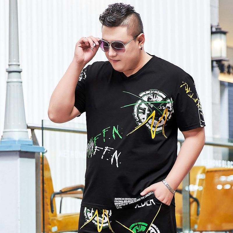 Мужская футболка с короткими рукавами и принтом, рубашка Fat Guy, модная молодежная свободная футболка больших размеров 205