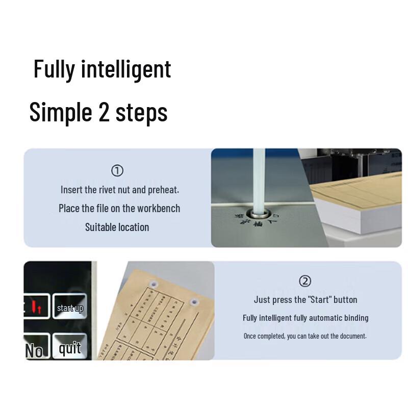 Huijin Jidian HJ-50AI Automatic Financial Document Binding Machine CN plug (adapter included)