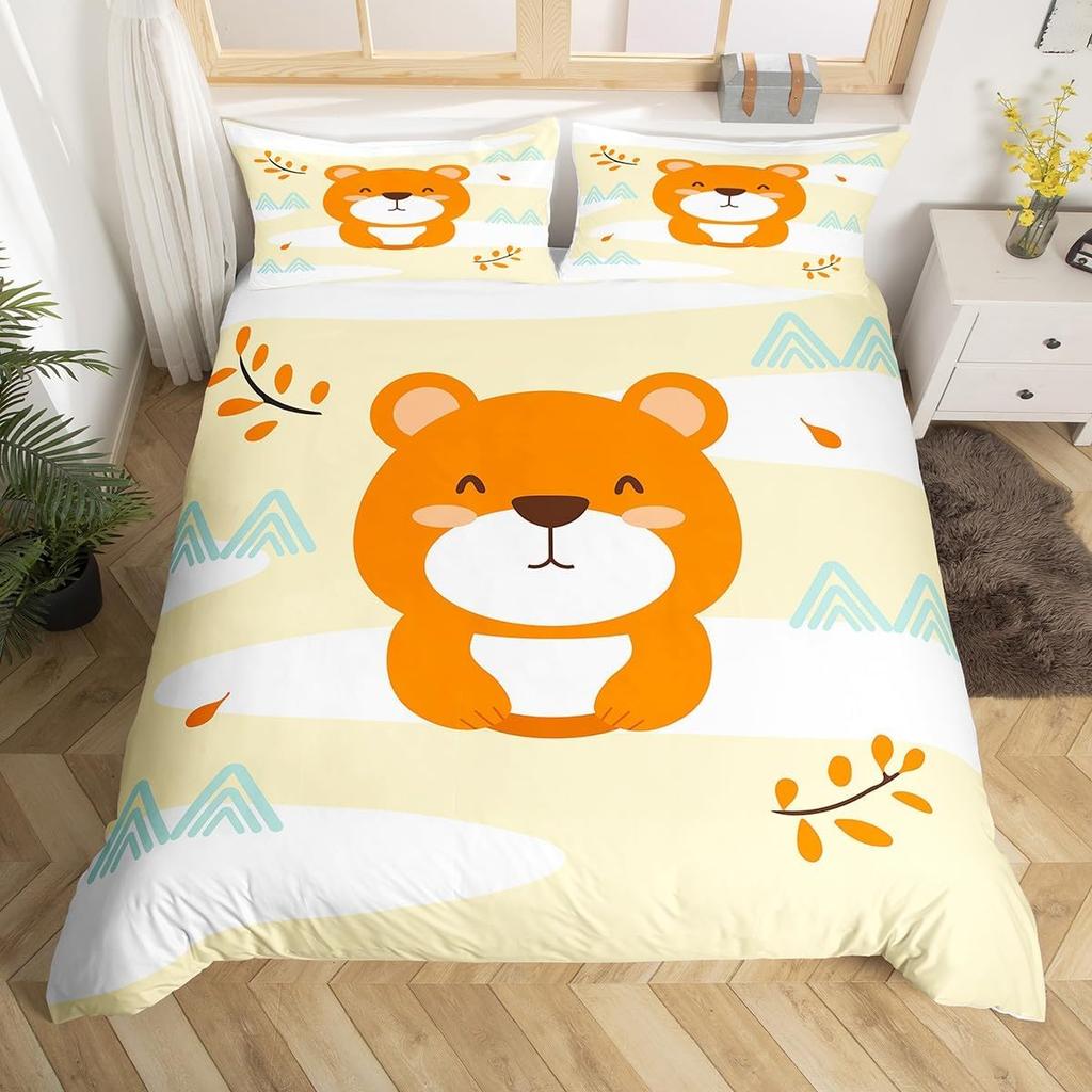 Новый милый пододеяльник с фермерскими животными размера кинг, мультяшный пододеяльник с овечками для детей, мальчиков, девочек, подростков, милый животный комплект постельного белья, набор из 3 предметов