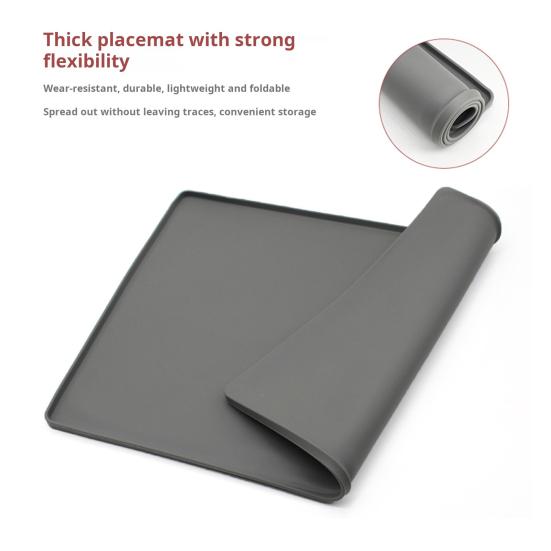 Водонепроницаемый коврик для корма для домашних животных, большой силиконовый коврик для миски для домашних животных с приподнятыми краями