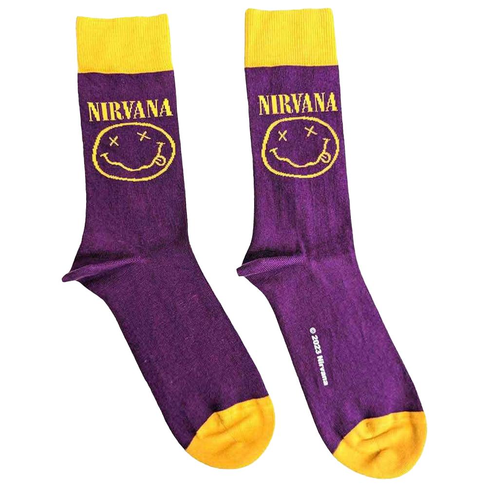 Nirvana Unisex Adult Happy Face Ankle Socks