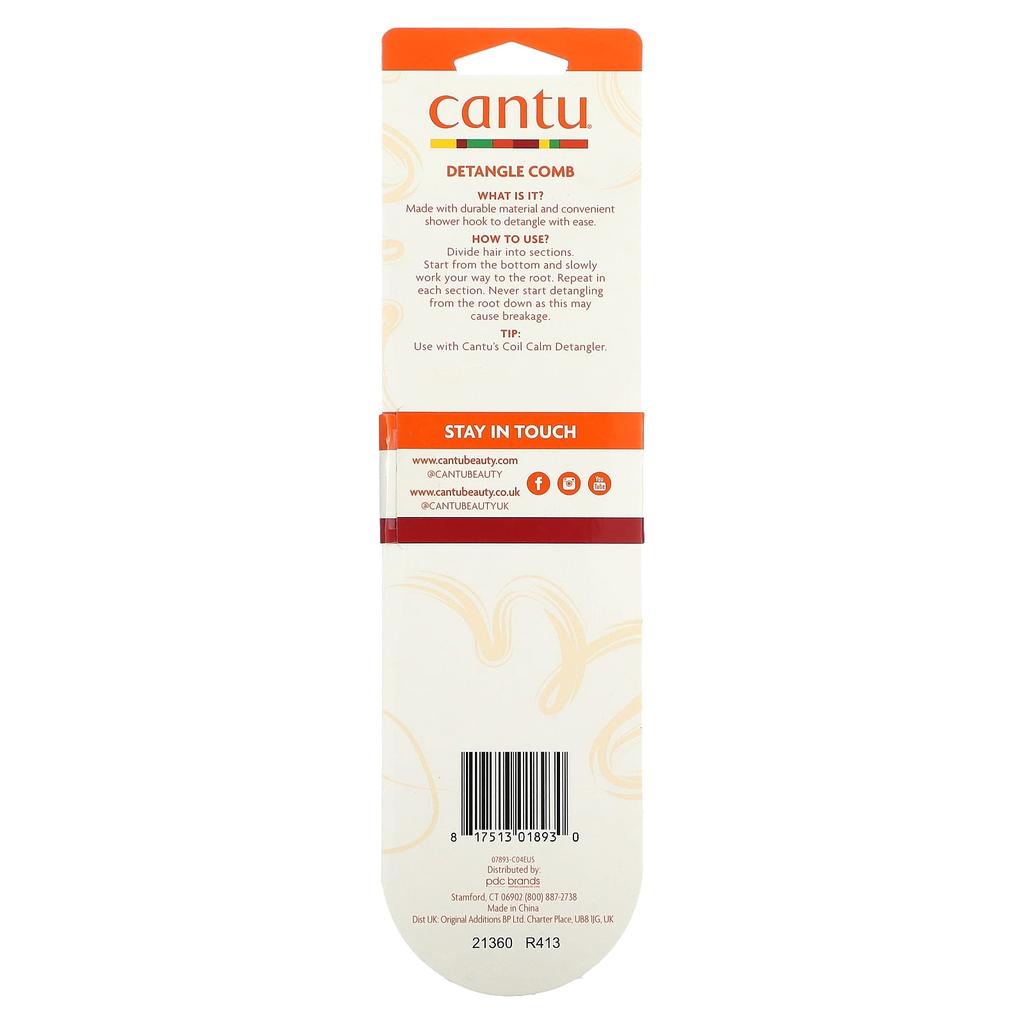 Cantu, прочная расческа для распутывания волос, 1 шт.