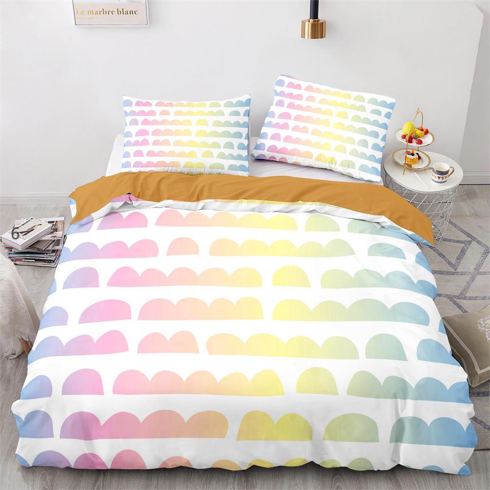 Радужные Птицы Звезда Набор Пододеяльников Двуспальный Полный Размер Милый Полиэстеровый Чехол для Одеяла для Детей Мальчиков Девочек Комплект Постельного Белья Чехол для Одеяла