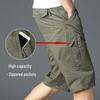 Мужские свободные хлопковые шорты карго - Повседневные средней длины пятиточечные летние