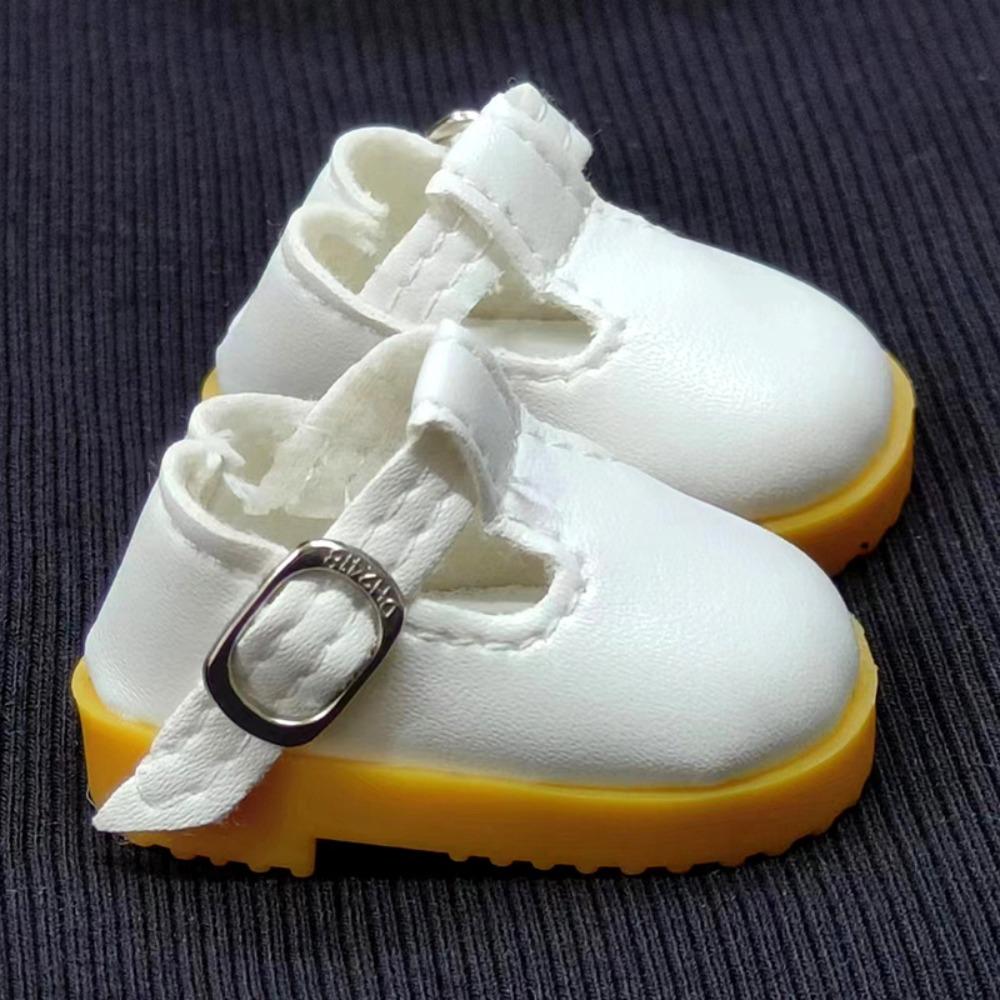 Flat Bottomed Toy Shoes Leather Leather Shoes Mini Doll Shoes 1/6 Point Doll