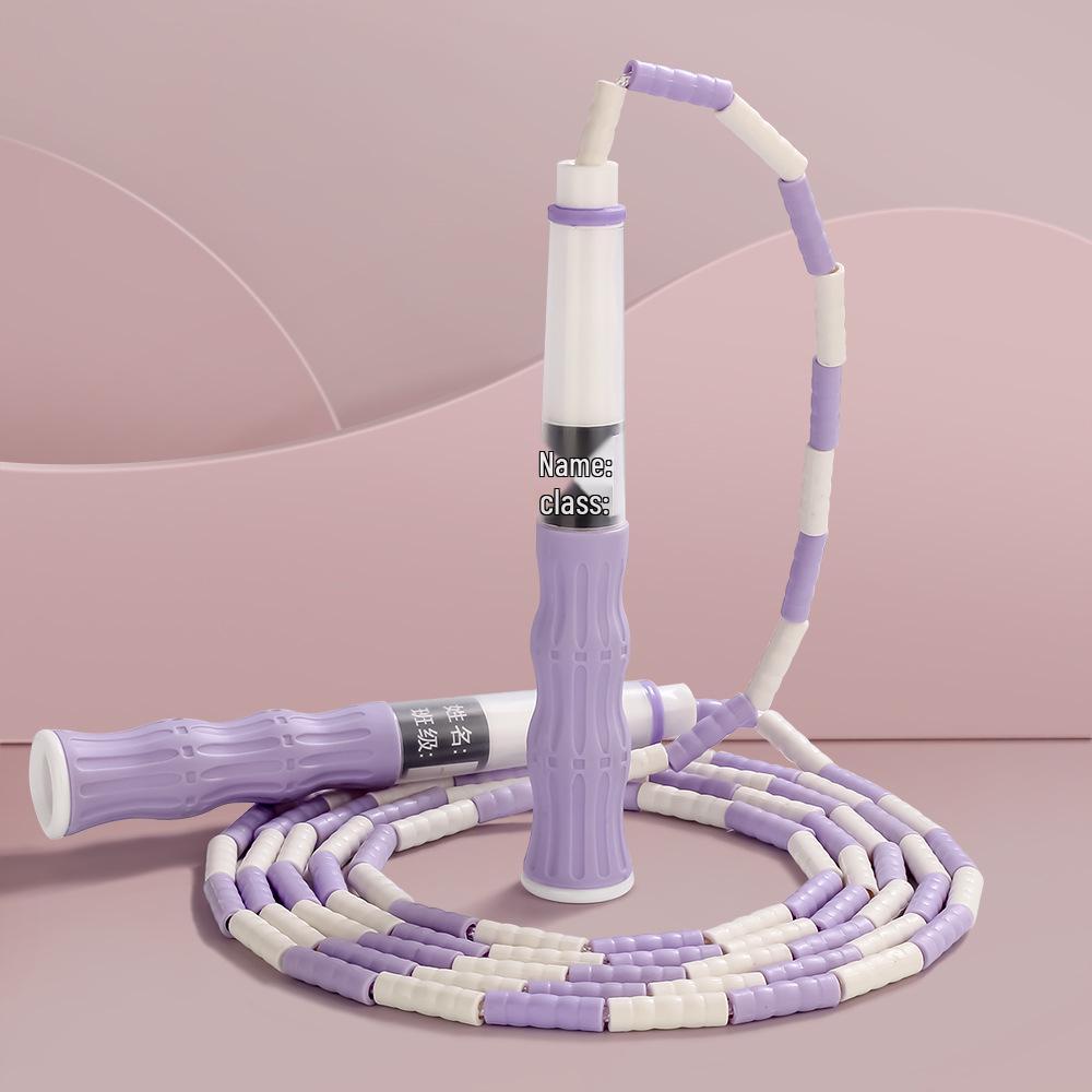 Kids' Adjustable Knotless Bamboo Bead Jump Rope for Beginners