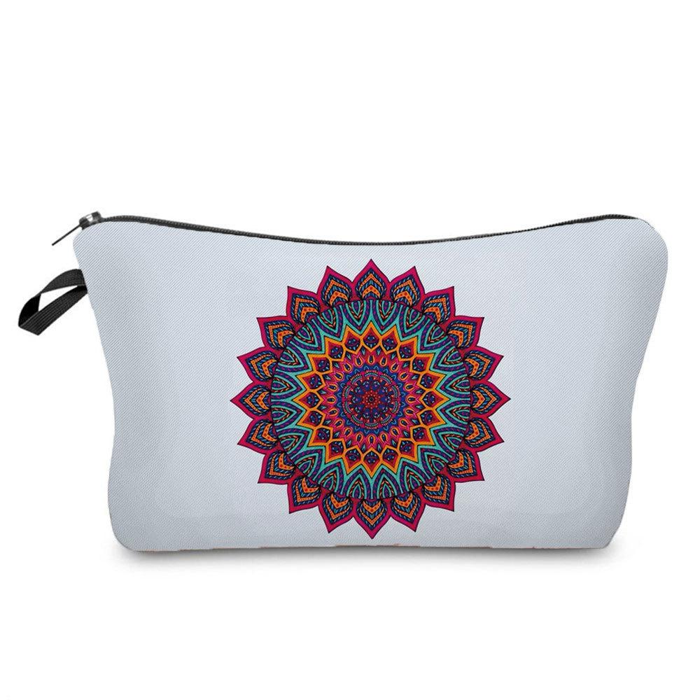 Женская косметичка с принтом цветка дурмана, органайзер для туалетных принадлежностей, дорожный футляр 6671