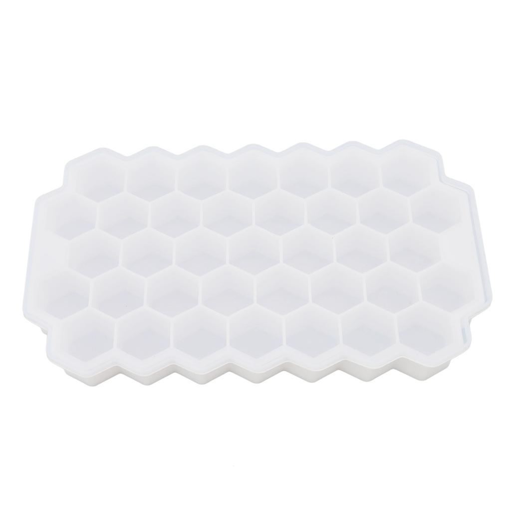 Форма для льда на 37 ячеек, гибкая силиконовая, с сотами, самодельная коробка для пищевых добавок, лоток для кубиков льда белого цвета с