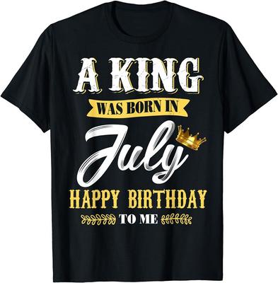 Футболка унисекс «King Was Born In июля» с днем ​​рождения меня