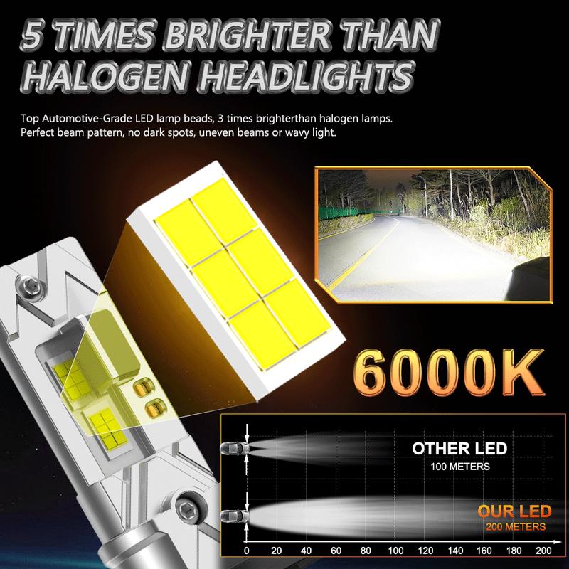 H4 LED Супер яркая лампа головного света 3000000Лм Беспроводная Plug And Play светодиодная лампа для автомобиля 6000K Прожектор Автомобильная диодная лампа