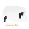 Extend Ride Durable Adjustable Clip-on Motorcycle Windshield Extension Spoiler Wind Deflector