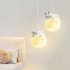 Panda Pendant Light 3D Moon Planet Hanging Lamp Bear Rabbit Chandelier