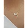 925 Sterling Silver Angel Necklace with Zircon Stone