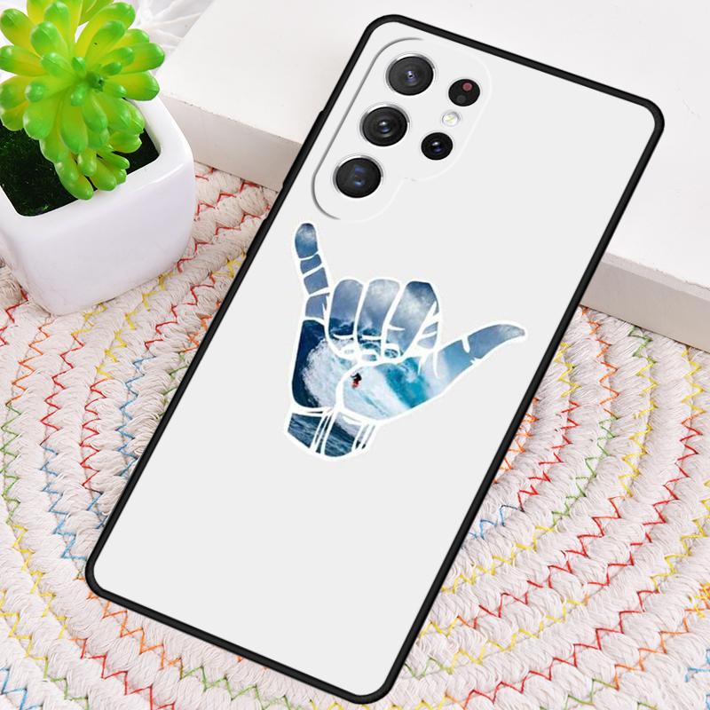 Чехол для телефона TPU Surfer Surf Hang Loose Shaka для Samsung Galaxy note 10 pro S26 S25 S24 S23 S22 Ultra Plus S21 FE S20