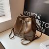Spring and Summer Casual Texture Large-capacity Backpack Bag Women's New Retro Travel Backpack Single Shoulder Bucket Bag
